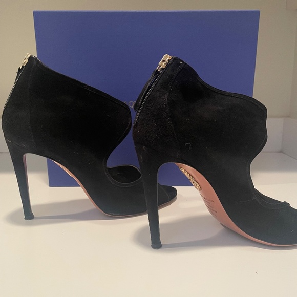 Aquazurra Suede Black Heels - Picture 3 of 4